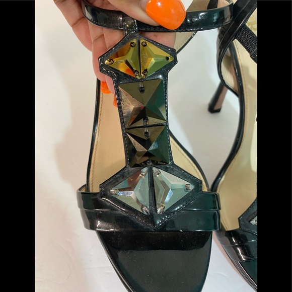 PRADA Embellished T-Strap Heels size 7.5 - Picture 10 of 14